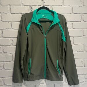 NWOT Green and Teal Zip-Up Jacket size XL